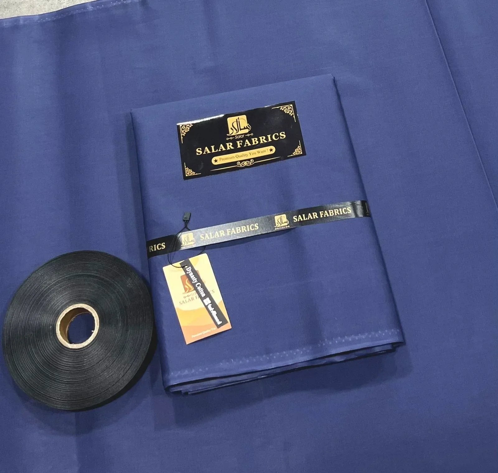 Dynasty Cotton Ink Blue - Salaar Fabrics