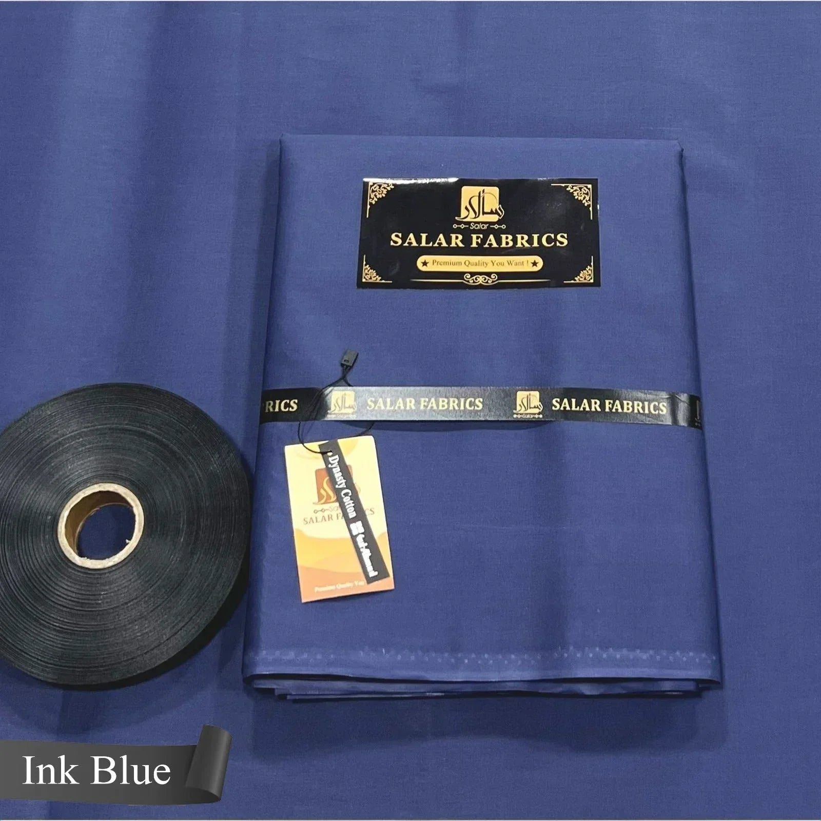 Dynasty Cotton Ink Blue - Salaar Fabrics